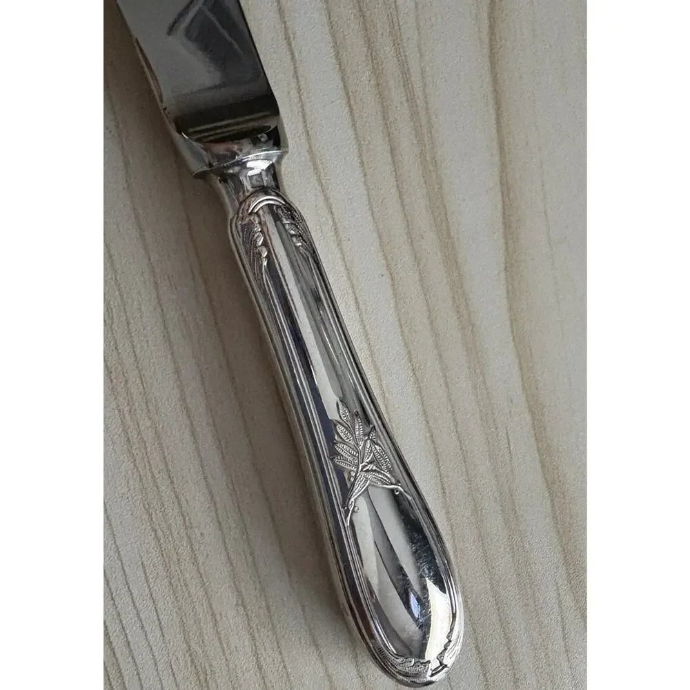 Ercuis France Lauriers Dinner Knife 8.5” Silver Plate Flatware Replacement VTG